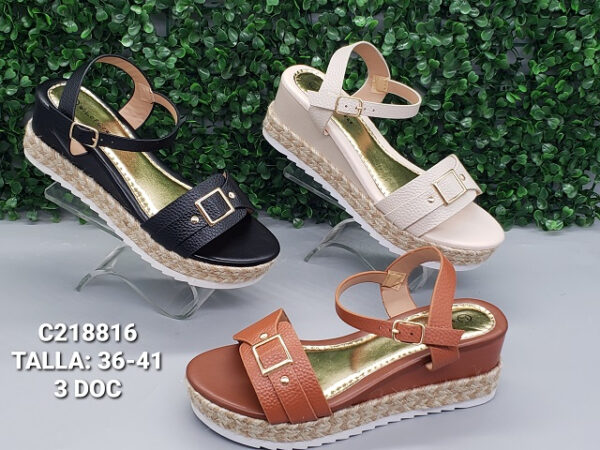 SANDALIA CUÑA YUTE DAMA 36-41